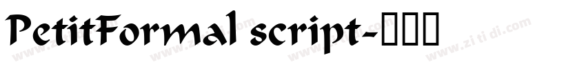 PetitFormal script字体转换